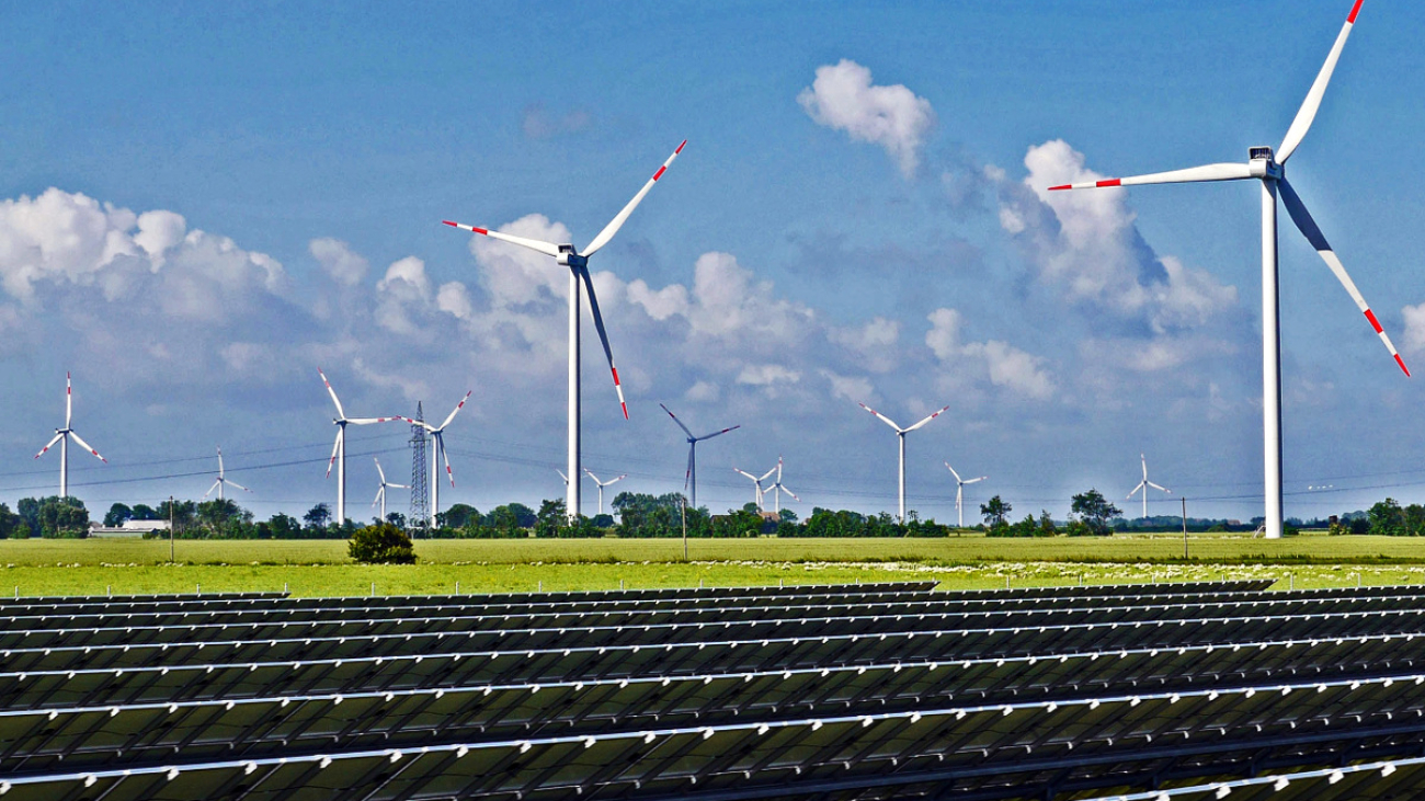Imagem ilustrativa sobre wind turbines renewable energy